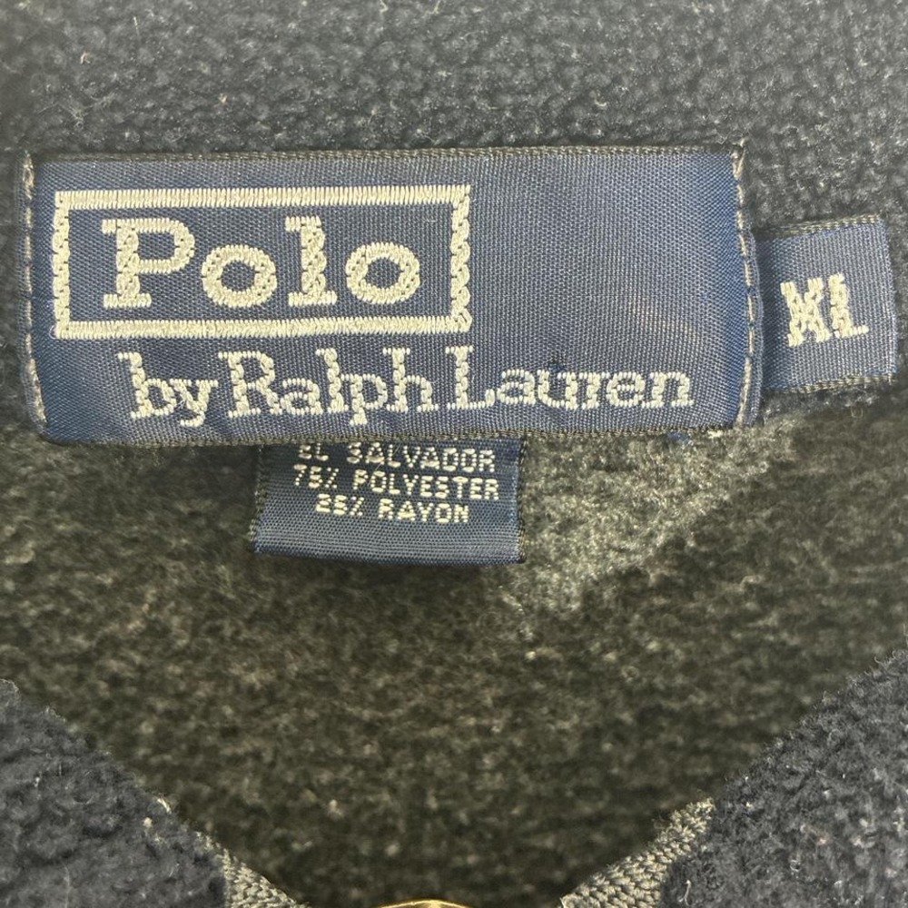 Vintage Polo Ralph Lauren quarter zip gray fleece sweater. - Picture 4 of 8